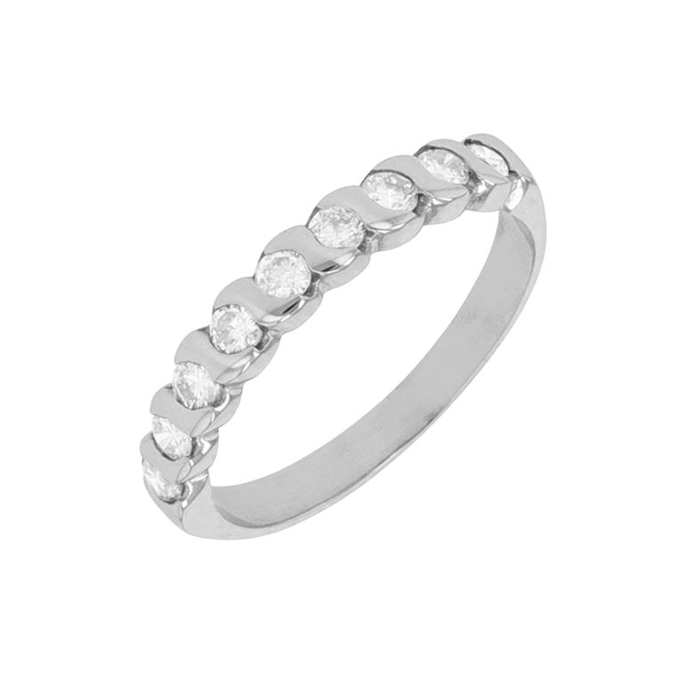 Alliance or gris diamant (s)
