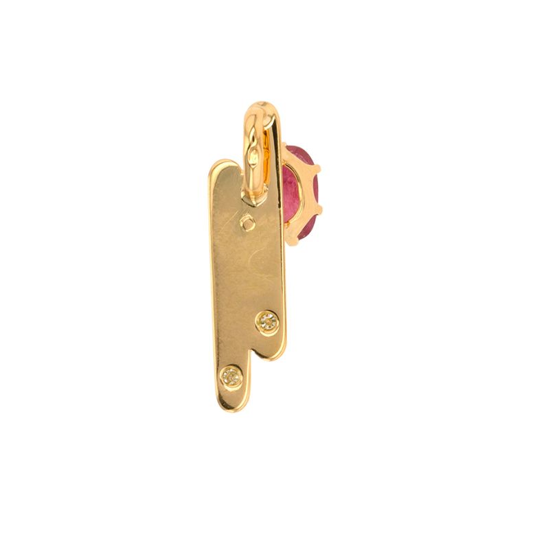 Pendentif or jaune rubis et diamant(s) 