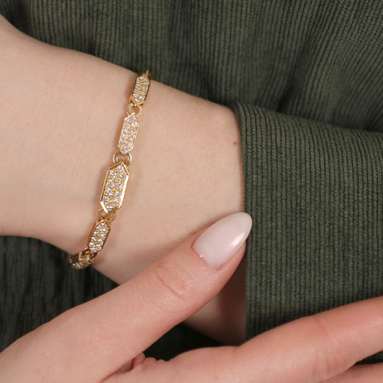 Bracelet or jaune diamant (s) 