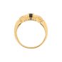 Bague or jaune saphir et diamant(s) 
