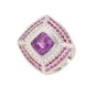 Bague or gris rubis et diamant(s)