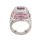 Bague or gris rubis et diamant(s) 