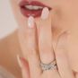 Bague or gris diamant (s) 
