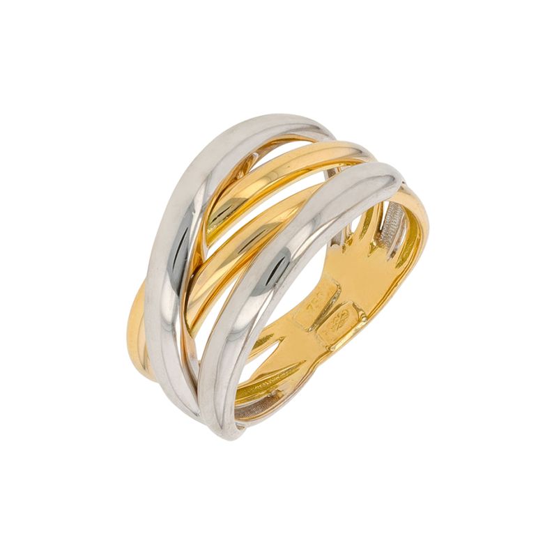 Bague or bicolore 