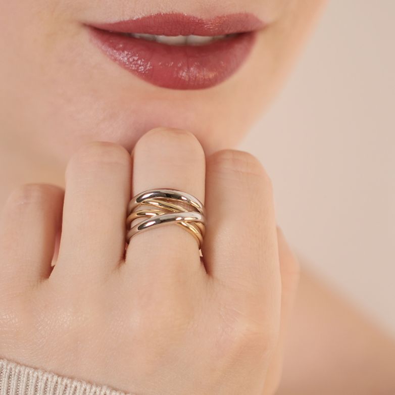 Bague or bicolore 