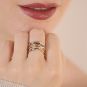 Bague or bicolore 