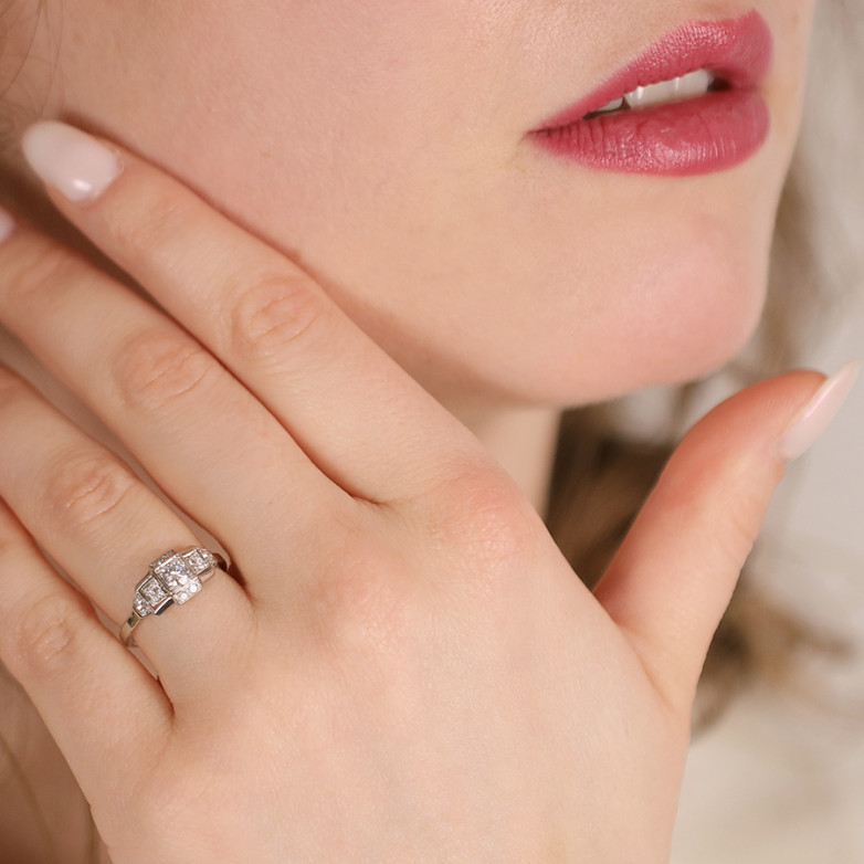 Bague ancienne diamants...