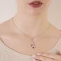collier or gris saphir et diamant(s) 