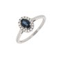 Bague or gris saphir et diamant(s)