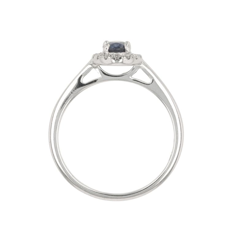 Bague or gris saphir et diamant(s) 