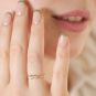 Bague or jaune diamant,P.fine aigue-marine