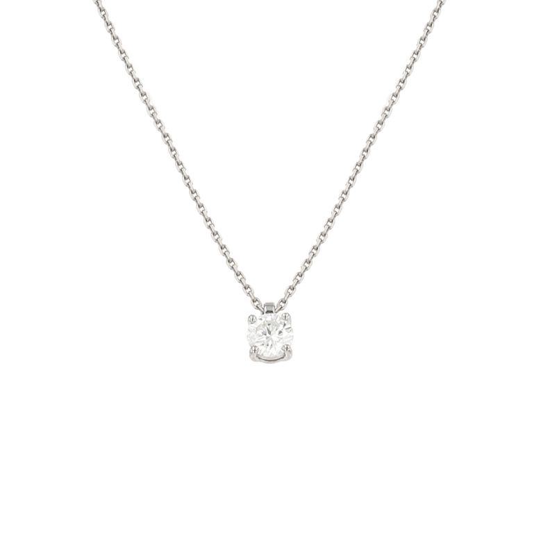Collier or gris diamant (s)