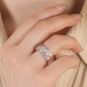 Bague or gris saphir et diamant(s) 
