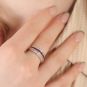 Bague or gris rubis et diamant(s) 
