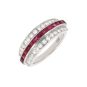 Bague or gris rubis et diamant(s)