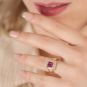 Bague or jaune rubis et diamant(s) 