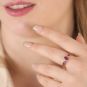 Bague or jaune rubis et diamant(s) 