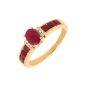 Bague or jaune rubis et diamant(s)