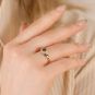 Bague or jaune saphir et diamant(s) 
