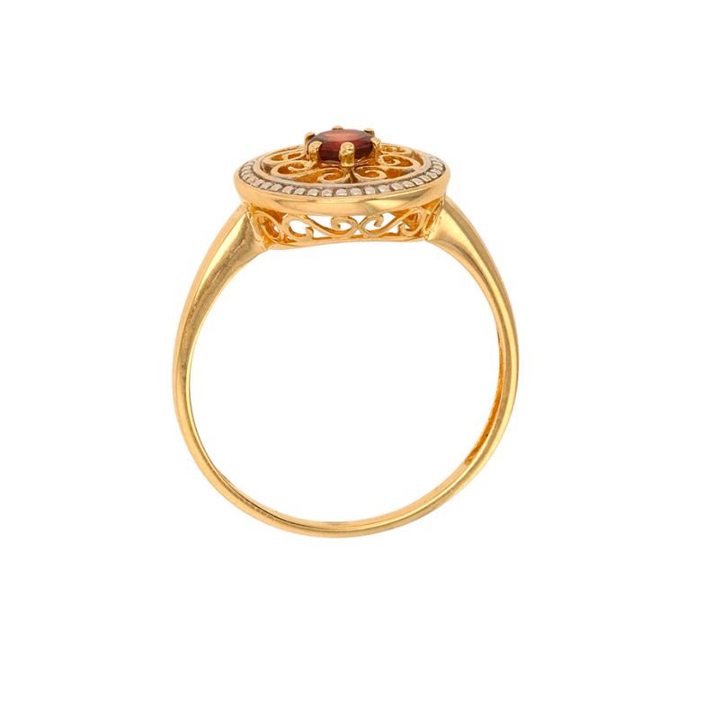 Bague or bicolore Grenats 