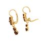 Boucles d'oreilles or jaune Grenats 