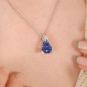 collier or gris saphir et diamant(s) 