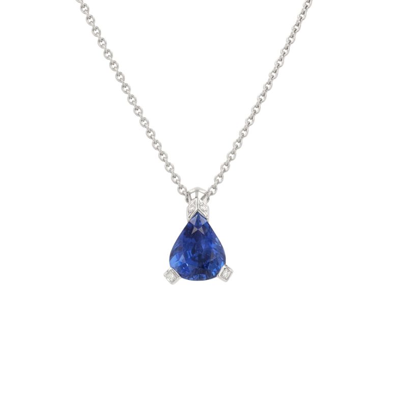 collier or gris saphir et diamant(s)