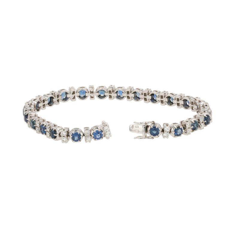Bracelet or gris saphir et diamant(s) 