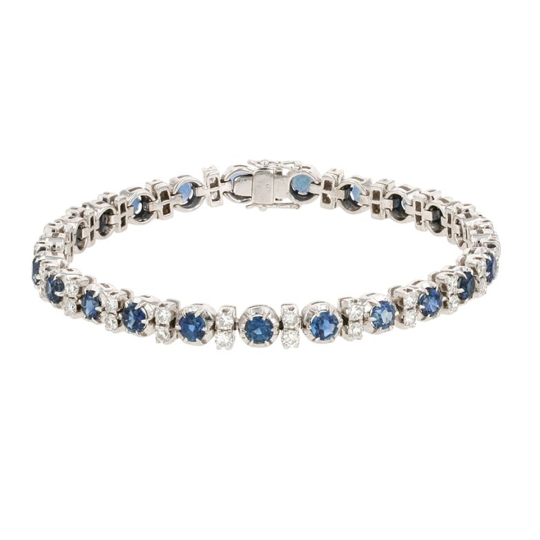 Bracelet or gris saphir et diamant(s)