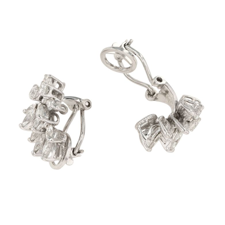 Boucles d'oreilles or gris diamant (s) 