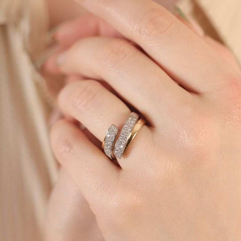 Bague or bicolore diamant (s) 