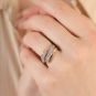 Bague or bicolore diamant (s) 