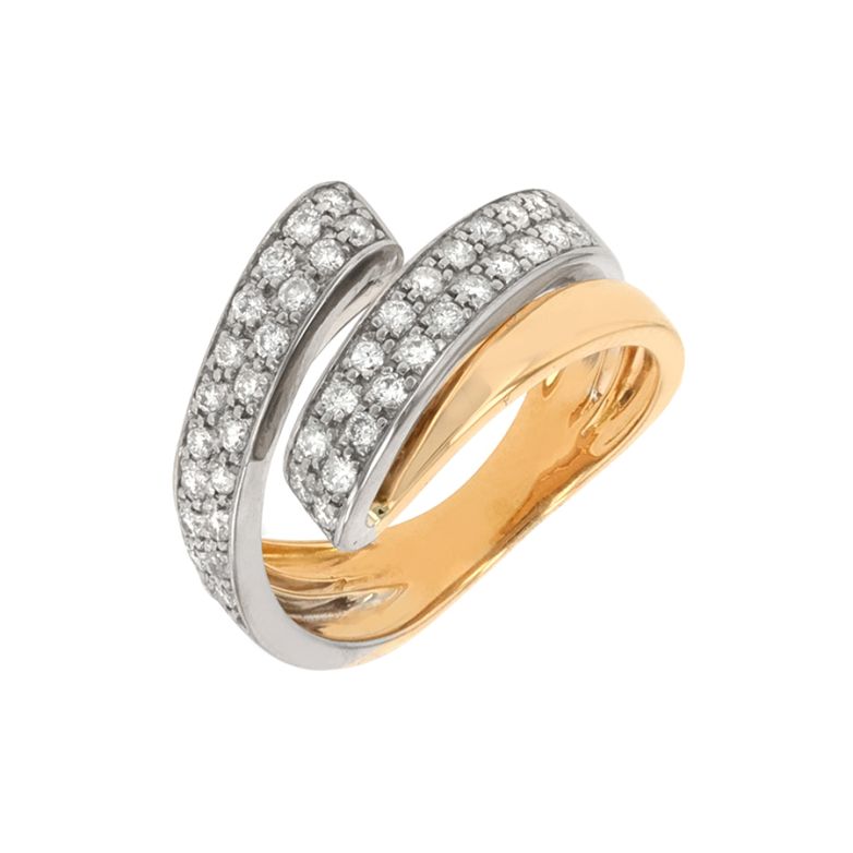 Bague or bicolore diamant (s)