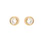 Boucles d'oreilles or jaune diamant (s)