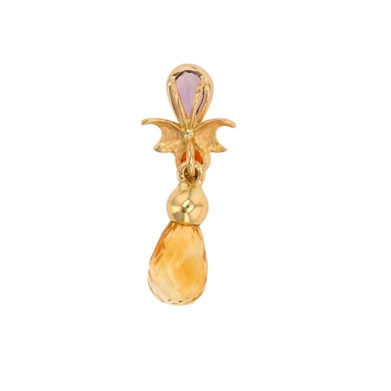 Pendentif or jaune Pierres fines 