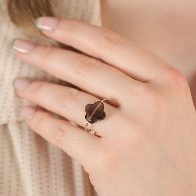 Bague or gris Pierres Fines 