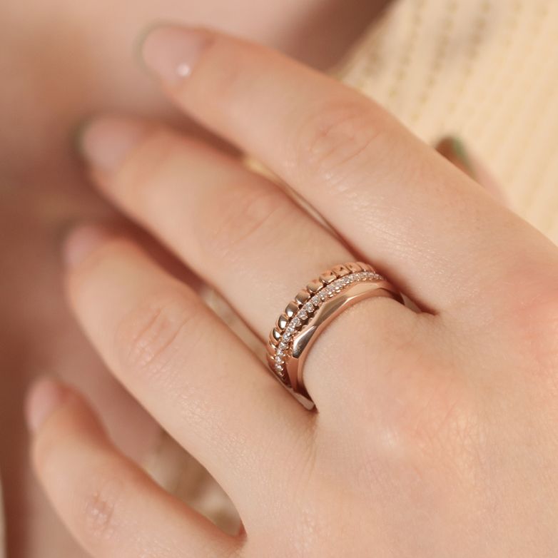 Bague or rosediamant (s) 