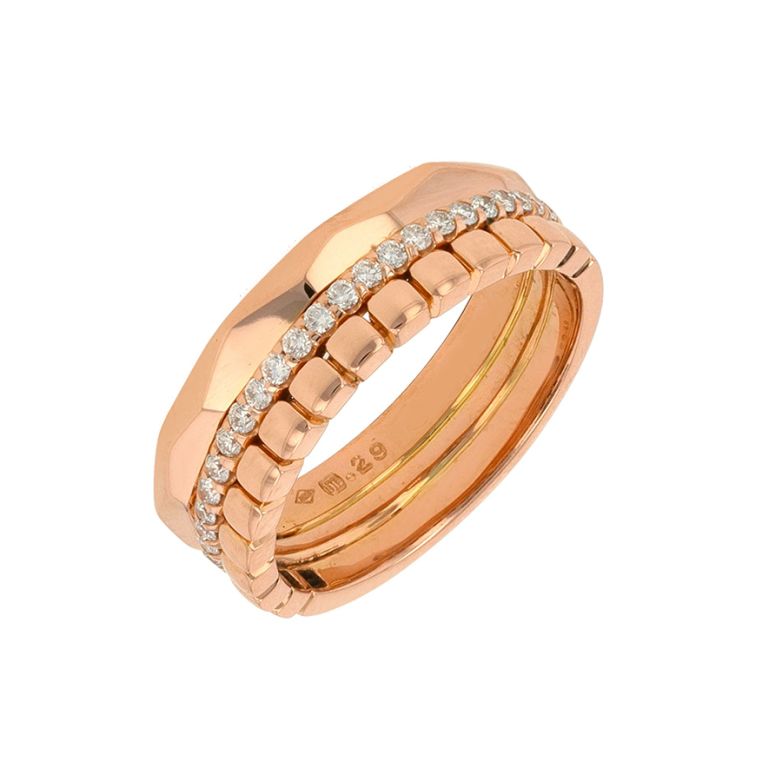 Bague or rosediamant (s)