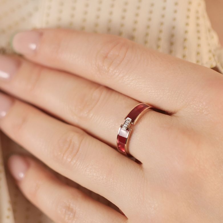 Bague or rosediamant (s) 