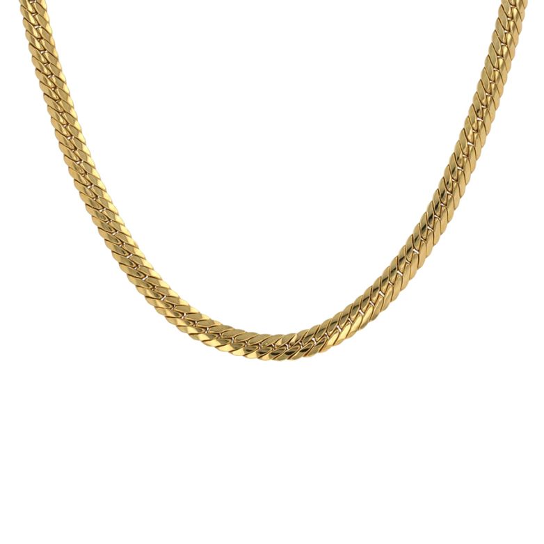 Collier maille anglaise or jaune