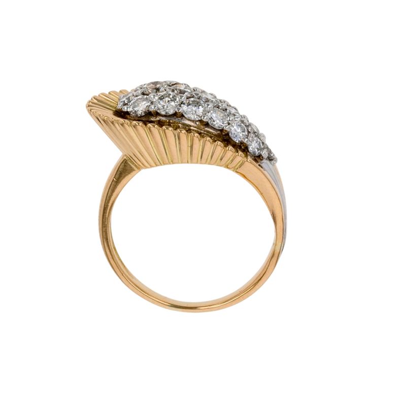 Bague 2 ors diamant (s) Vintage 