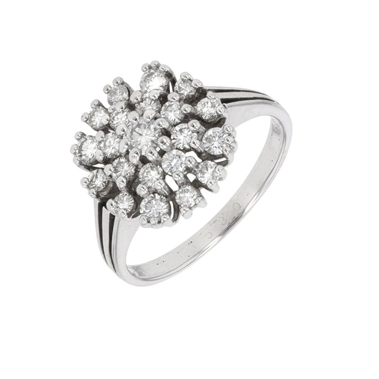 Bague or gris diamant (s) Vintage