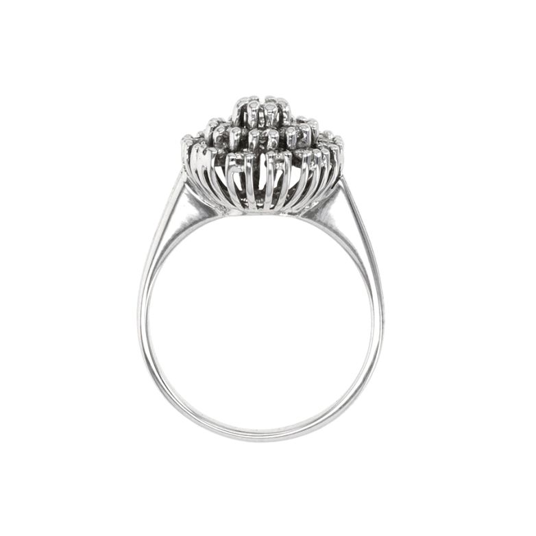 Bague or gris diamant (s) Vintage 