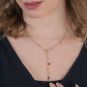 collier or jaune Pierres fines 