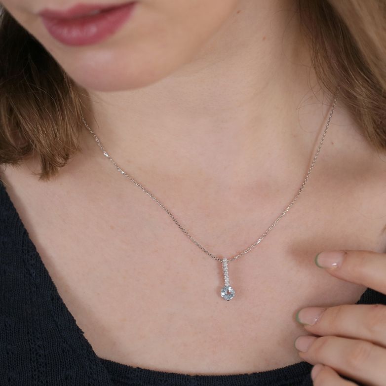 collier or gris diamant,P.fine topaze