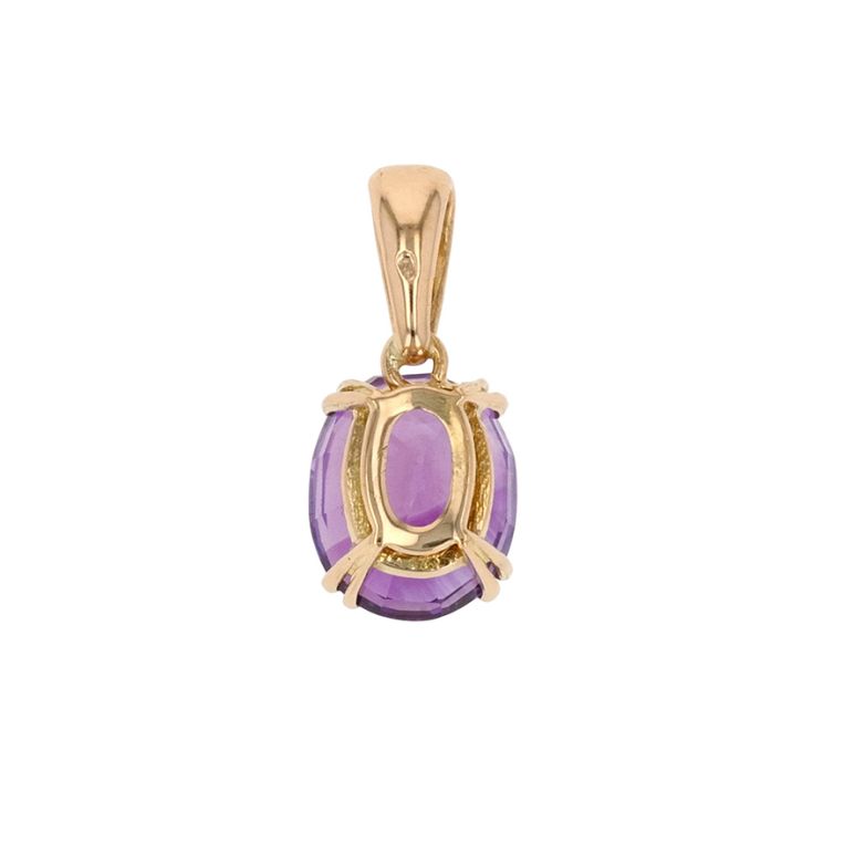 Pendentif or jaune Améthystes 