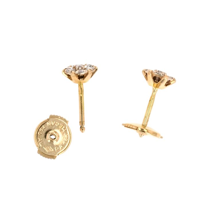 Boucles d'oreilles or jaune diamant (s) 