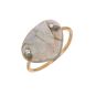 Bague or jaune diamant,P.fine labradorite