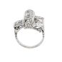Bague or gris diamant(s) t. ancienne Vintage 