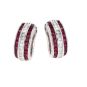 Boucles d'oreilles or gris rubis et diamant(s)